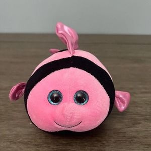 Ty Beanie Ballz Gilly the Pink Fish Ball Plush 4.5"